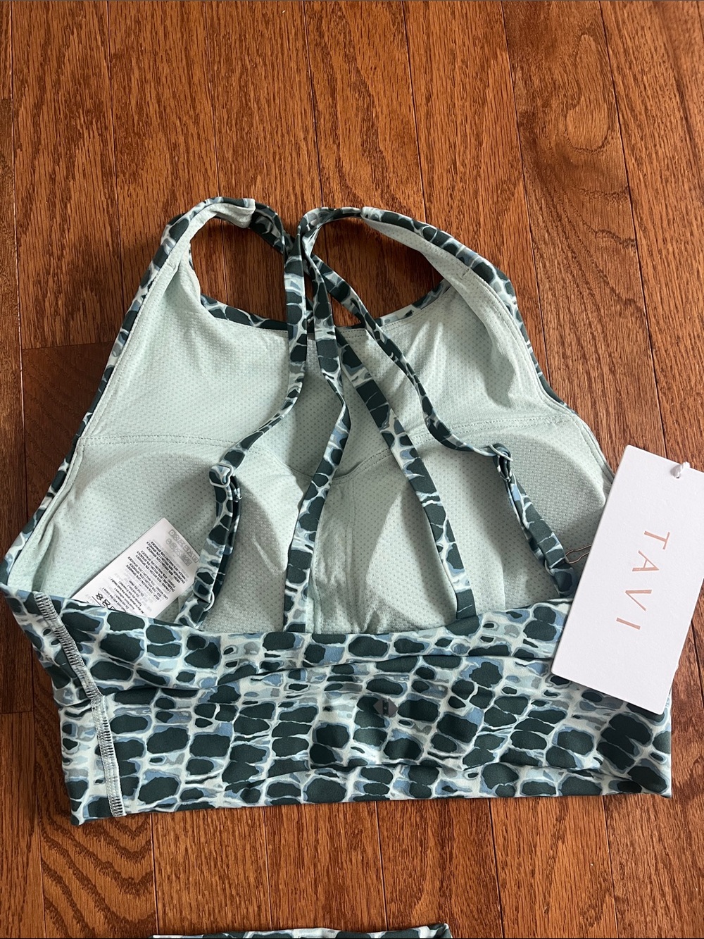 Tavi Biker Short & Top Set— Teal Pebble Tie Dye - Picture 5 of 5